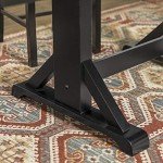 Black Antique Wood Dining Table for the Kitchen