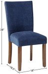 Set of 2 Navy Velvet Dining Chairs