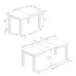 Expandable Kitchen Table, First, Wotan Oak Finish