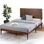 Zinus Queen Brown Pine Platform Bed