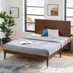 Zinus Queen Brown Pine Platform Bed