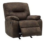 Brown Traditional Pull Tab Rocker Recliner