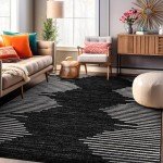 Striped Stain-Resistant Area Rug - 5x7 Feet