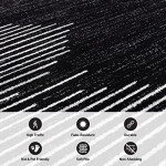 Striped Stain-Resistant Area Rug - 5x7 Feet