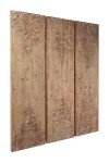 Set of 3 Floral Carved Wooden Wall Decor