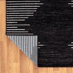 Striped Stain-Resistant Area Rug - 5x7 Feet