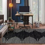 Striped Stain-Resistant Area Rug - 5x7 Feet