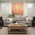 Set of 3 Floral Carved Wooden Wall Decor