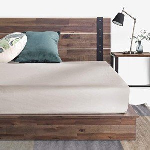 Zinus Brock King Metal and Wood Bed Frame