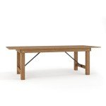 Rustic Solid Pine Folding Farm Table