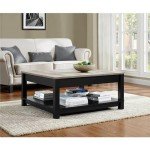 Ameriwood Carver Black Coffee Table