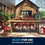 Rustic Solid Pine Folding Farm Table