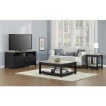 Ameriwood Carver Black Coffee Table