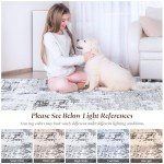 Modern Short-Pile Area Rug in Abstract Gray