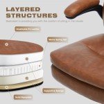 Big and Tall Vintage Leather Office Chair