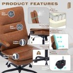 Big and Tall Vintage Leather Office Chair