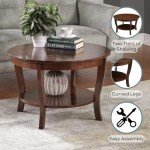 Espresso Round Coffee Table by American Heritage