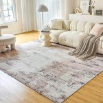 Machine Washable 5x7 Abstract Area Rug