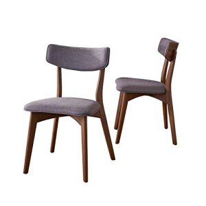 Molly Mid Century Modern Dark Grey Dining Chairs Set