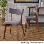 Molly Mid Century Modern Dark Grey Dining Chairs Set