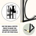 Set of 4 Black Metal Abstract Wall Decor