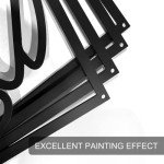 Set of 4 Black Metal Abstract Wall Decor