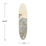 Coastal Surfboard Decorative Wall Art for Living Room