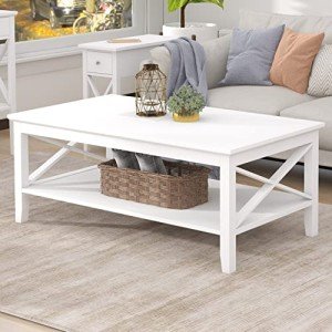 ChooChoo Rectangular Coffee Table with Storage Shelf