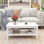 ChooChoo Rectangular Coffee Table with Storage Shelf