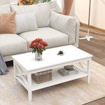ChooChoo Rectangular Coffee Table with Storage Shelf