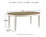 Realyn Chipped White Dining Room Table by Ashley