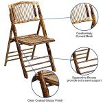 Bamboo Folding Chairs - Set of 4