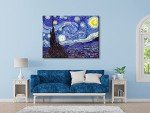 Van Gogh Starry Night Canvas Wall Art Print