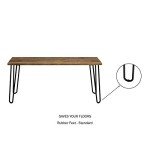 Modern Woodgrain Coffee Table with Hairpin Legs