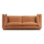 Cognac Tan Leather Argan 93" Sofa by POLY & BARK