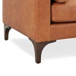 Cognac Tan Leather Argan 93" Sofa by POLY & BARK
