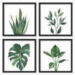 Botanical Wall Art Set - 10x10 Inch Panels