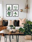 Botanical Wall Art Set - 10x10 Inch Panels