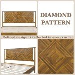 Ethan Deluxe Rustic King Bed Frame with Headboard