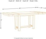 Rustic Farmhouse 36" Counter Height Dining Table