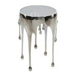 Silver Aluminum Fusion Design Accent Table 16