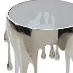Silver Aluminum Fusion Design Accent Table 16