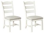 Valebeck Vintage Farmhouse Cushioned Dining Chairs - Set of 2