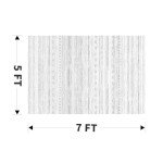 Fluffy 5x7 Moroccan Boho Area Rug in Cream Grey