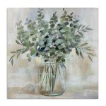 Rustic Glass Eucalyptus and Herb Floral Arrangement