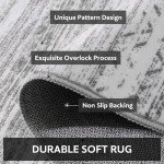 Fluffy 5x7 Moroccan Boho Area Rug in Cream Grey