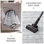 Fluffy 5x7 Moroccan Boho Area Rug in Cream Grey