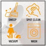 Black Solid Design Runner Rug, 80 cm x 300 cm