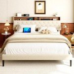 HAOARA King Size Wooden Bed Frame with Storage