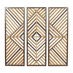 Geometric Wood Wall Decor Set of 3